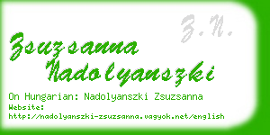 zsuzsanna nadolyanszki business card